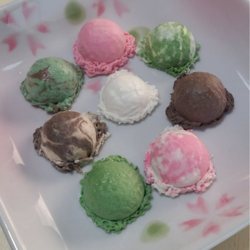 ミニチュア食品サンプル アイスクリーム8個セット その他置物