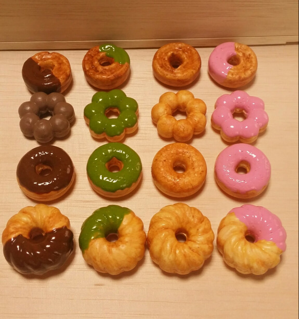 ミニチュア食品サンプル  ドーナツ１６種類セット 2枚目の画像