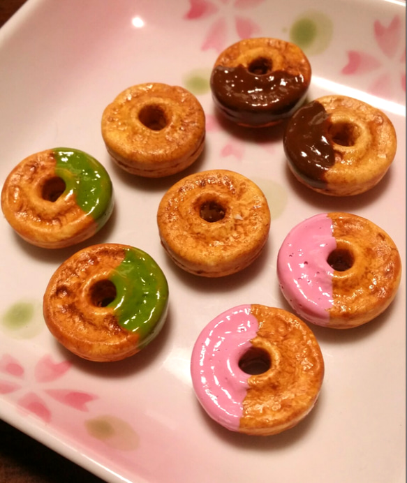 ミニチュア食品サンプル ドーナツ4種類・8個セット その他置物