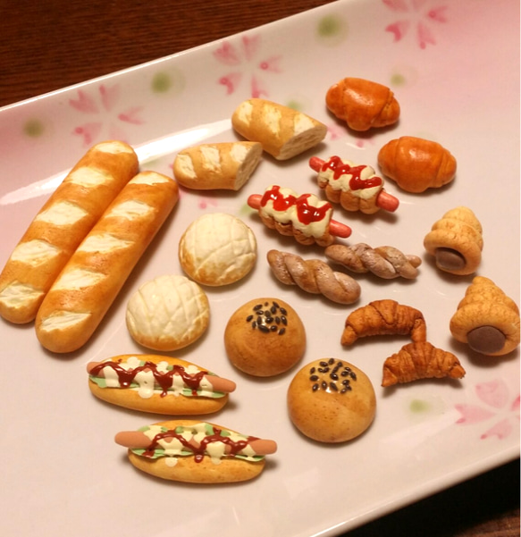 ミニチュア食品サンプル パン10種類・20個セット その他置物