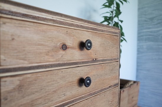 ラーチ合板で作る5段引き出しチェスト