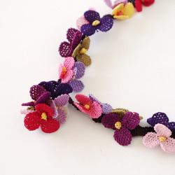 PREMIUM蕾絲項鍊“節日”紫色混搭 第3張的照片