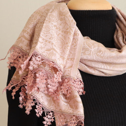 [Made to order] OYA Needlelace shawl [WISTERIA] Gold Rose 第2張的照片