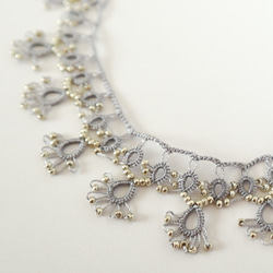 OYA Tatting lace 43cm Necklace [LACE] Silver 第4張的照片