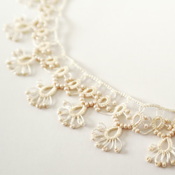 OYA Tatting lace 43cm Necklace [LACE] Ivory 第3張的照片