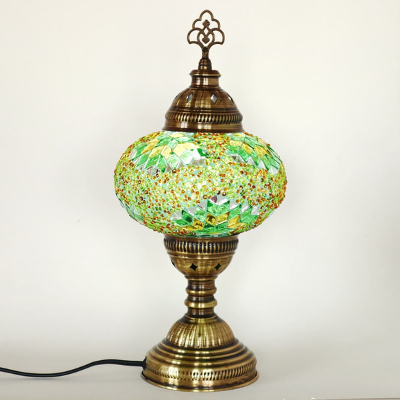 Turkish Mosaic lamp[Desk type]LARGE-Green *Free shipping 第2張的照片