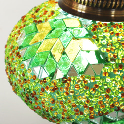 Turkish Mosaic lamp[Desk type]LARGE-Green *Free shipping 第4張的照片