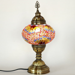 Turkish Mosaic lamp[Desk type]LARGE-Orange *Free shipping 第2張的照片