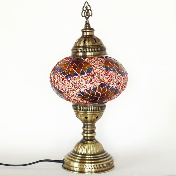 Turkish Mosaic lamp[Desk type]LARGE-Orange *Free shipping 第3張的照片