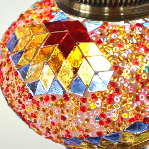 Turkish Mosaic lamp[Desk type]LARGE-Orange *Free shipping 第4張的照片