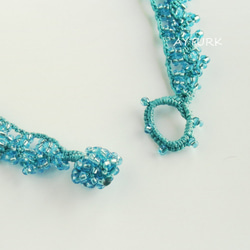 OYA crochet 47㎝ necklace [Bib Ring] Green Ivy 第5張的照片