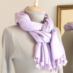 [Made to order] OYA Pashmina shawl [MARY] Lavender 第7張的照片