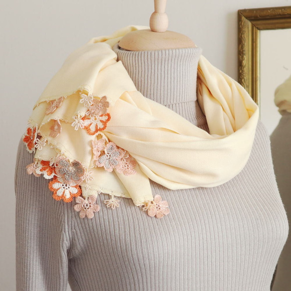 [Made to order] OYA Pashmina shawl [VIOLA] Limon Chiffon 第1張的照片