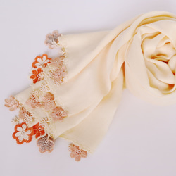 [Made to order] OYA Pashmina shawl [VIOLA] Limon Chiffon 第5張的照片