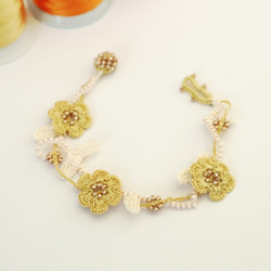 OYA crochet Bracelet [MARY] Yellow Gold 第2張的照片