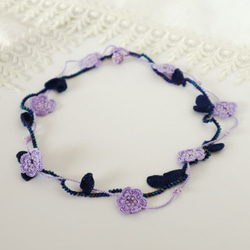 OYA crochet 45cm necklace [MARY] Lavender 第2張的照片