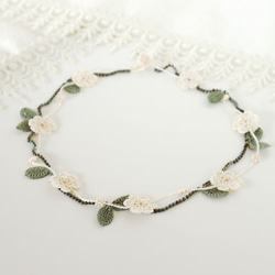 OYA crochet 45cm necklace [MARY] Ivory 第3張的照片