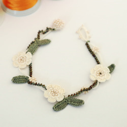 OYA crochet Bracelet [MARY] Ivory 第2張的照片