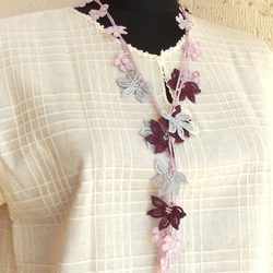 Lariet“風磨”紫色蕾絲針織 第3張的照片