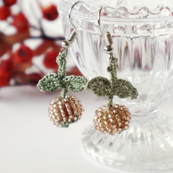 OYA crochet earrings [BERRY] Ruby Red 第1張的照片