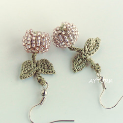 OYA crochet earrings [BERRY] Ruby Red 第2張的照片