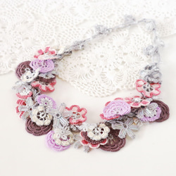 [Resale] OYA crochet necklace [BIJOU] Misty Lavender 第2張的照片