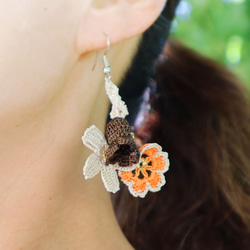 OYA crochet earrings [BIJOU] Misty Lavender 第3張的照片