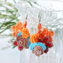 OYA crochet earrings [BIJOU] Tropical orange 第1張的照片