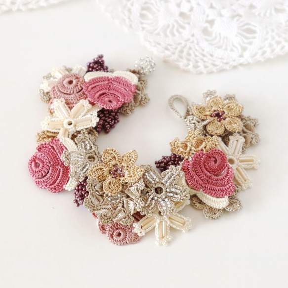 OYA crochet bracelet [BIJOU] Sand Beige 第1張的照片