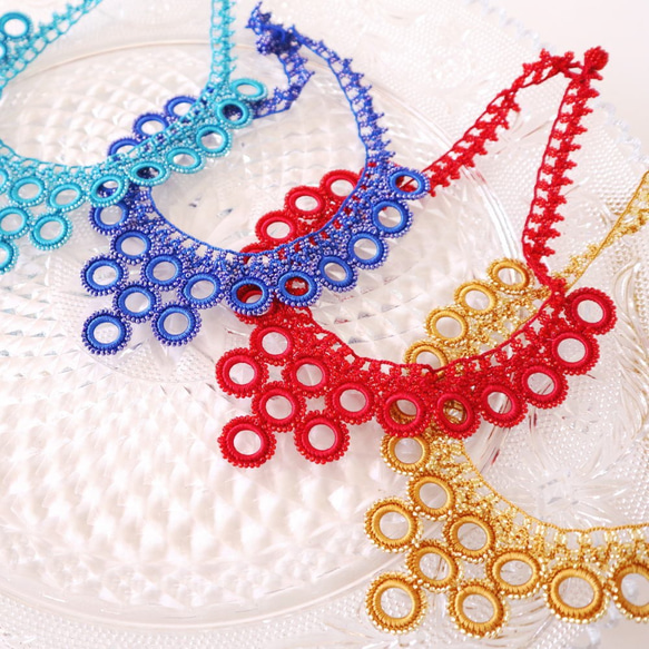 OYA crochet 47cm necklace [Bib Ring] Ivory 第7張的照片