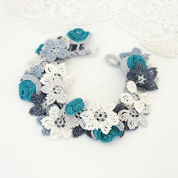 OYA crochet bracelet [BIJOU] Frosty Gray 第2張的照片