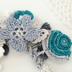 OYA crochet bracelet [BIJOU] Frosty Gray 第3張的照片
