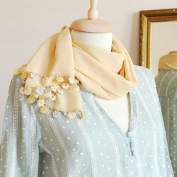 [Resale] Chiffon shawl [MARY] Dandelion Yellow 第1張的照片