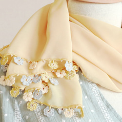 [Resale] Chiffon shawl [MARY] Dandelion Yellow 第2張的照片