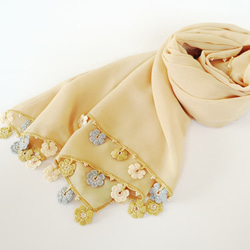 [Resale] Chiffon shawl [MARY] Dandelion Yellow 第5張的照片