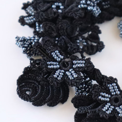 OYA crochet bracelet [BIJOU] Black 第3張的照片