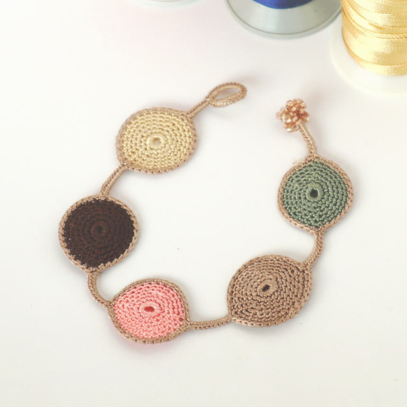 OYA crochet bracelet [DROP] Autumn Leaf 第1張的照片