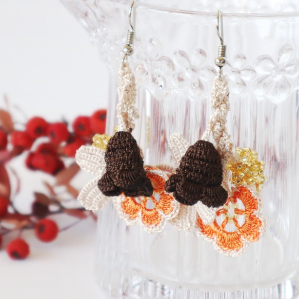 OYA crochet earrings [BIJOU] Golden Savannah 第1張的照片