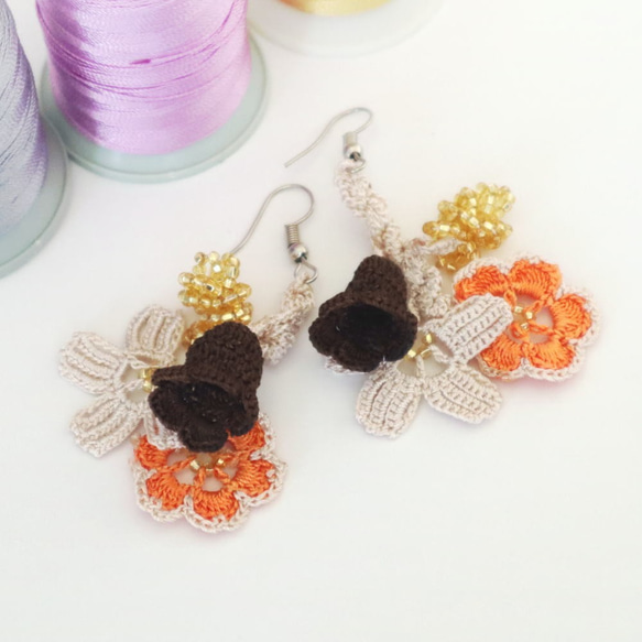 OYA crochet earrings [BIJOU] Golden Savannah 第2張的照片