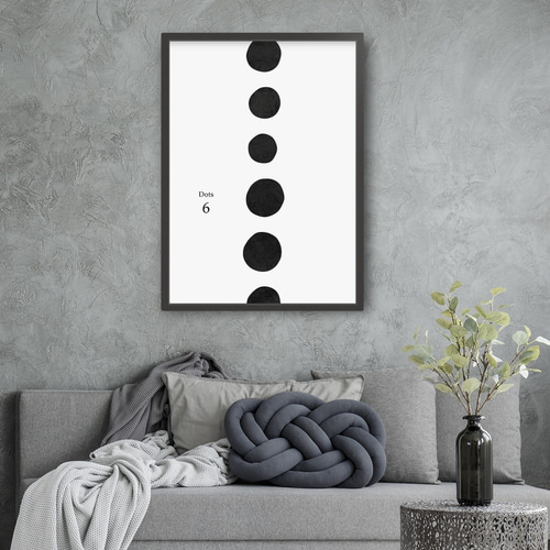 アートポスター/ Dots 6 おしゃれインテリア・北欧、モノトーン好きの
