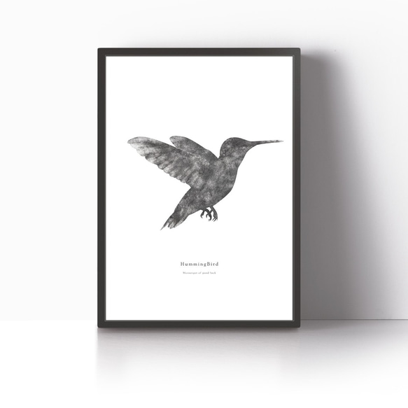アートポスター/ Hummingbird おしゃれインテリア・北欧、モノトーン好きの方に☆ 3枚目の画像