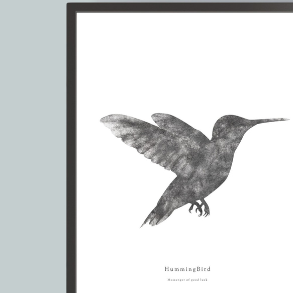 アートポスター/ Hummingbird おしゃれインテリア・北欧、モノトーン好きの方に☆ 5枚目の画像
