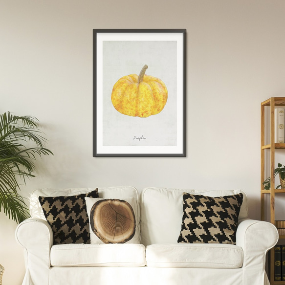 アートポスター/ Pumpkin　おしゃれインテリア・北欧、モノトーン好きの方に☆ 2枚目の画像