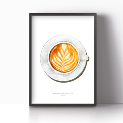 アートポスター/ Caffè Latte　おしゃれインテリア・北欧、モノトーン好きの方に☆ 5枚目の画像