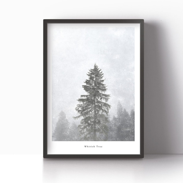 アートポスター/ Whitish tree　おしゃれインテリア・北欧、モノトーン好きの方に☆ 5枚目の画像