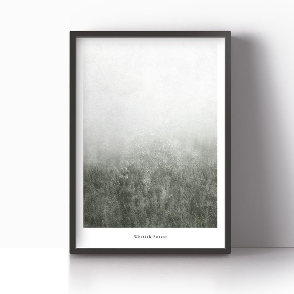 アートポスター/ Whitish forest　おしゃれインテリア・北欧、モノトーン好きの方に☆ 5枚目の画像