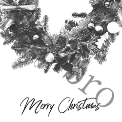 アートポスター/ Christmas wreath　おしゃれインテリア・北欧、モノトーン好きの方に☆ 4枚目の画像