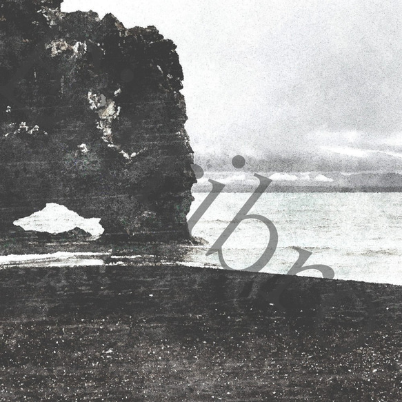 アートポスター/ Black sand beach No.1　おしゃれインテリア・北欧、モノトーン好きの方に☆ 4枚目の画像