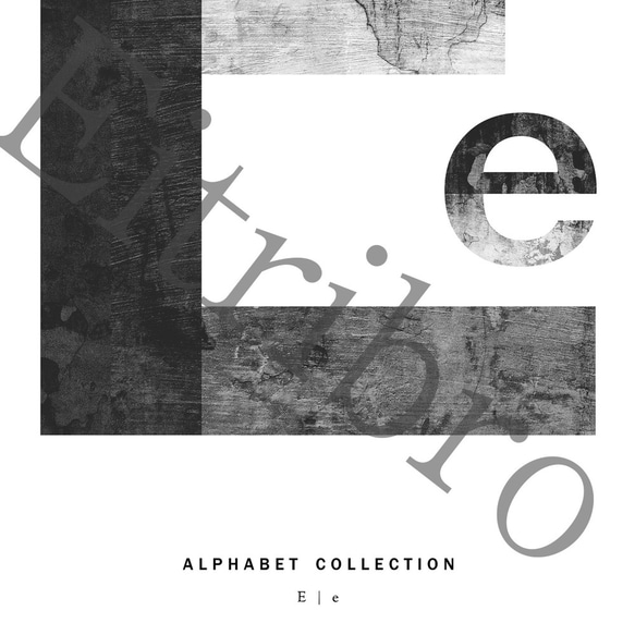 アートポスター/ALPHABET COLLECTION:E おしゃれインテリア・北欧、モノトーン好きの方に☆ 4枚目の画像