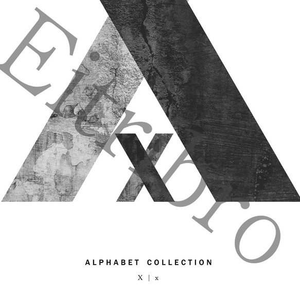 アートポスター/ALPHABET COLLECTION:X おしゃれインテリア・北欧、モノトーン好きの方に☆ 4枚目の画像